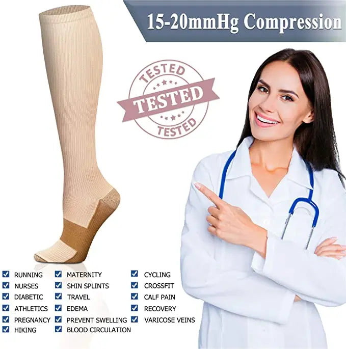 Copper Compression Socks | 6-Pack