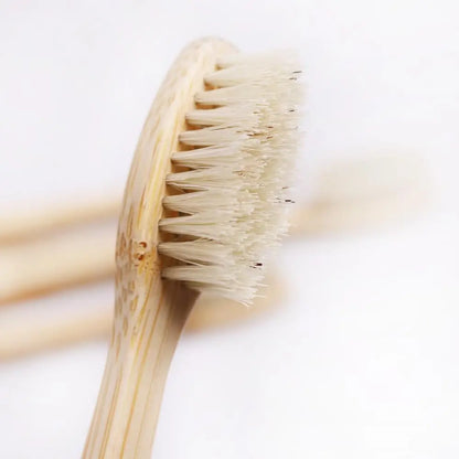 10 Pack Plastic-Free Boar Bristle Bamboo Toothbrush Set