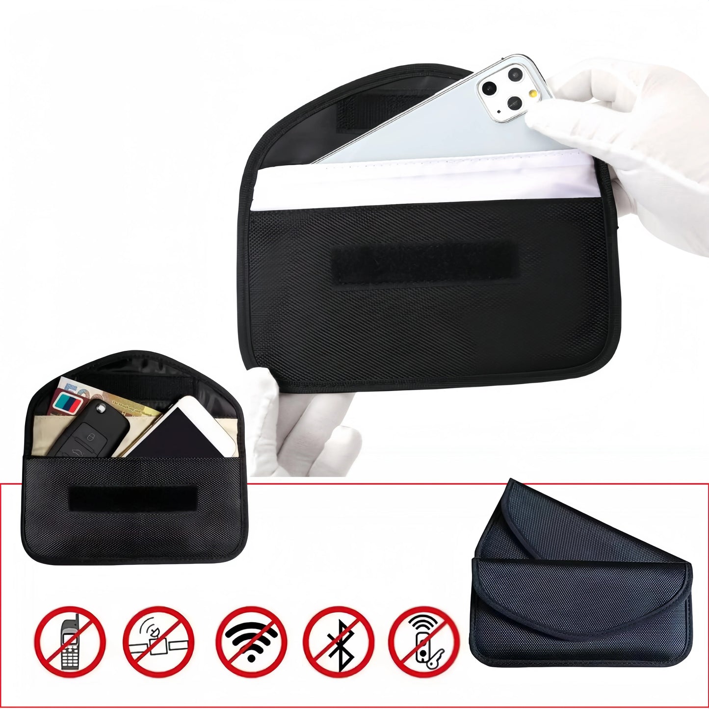 RFID Signal Blocker Faraday Phone Pouch