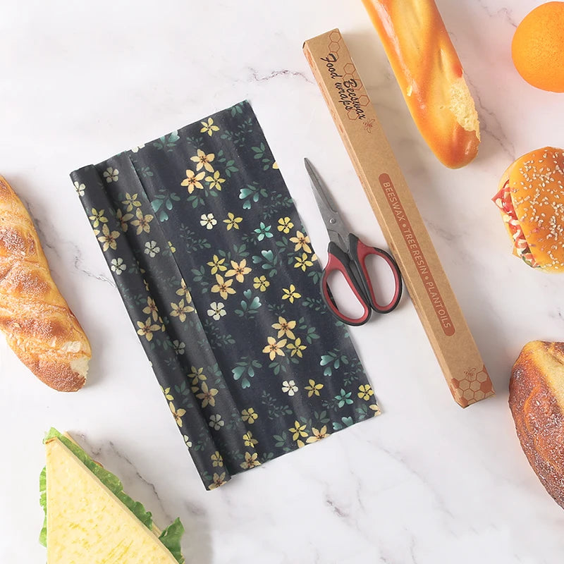 Reusable Plastic-Free Beeswax Food Wrap Roll