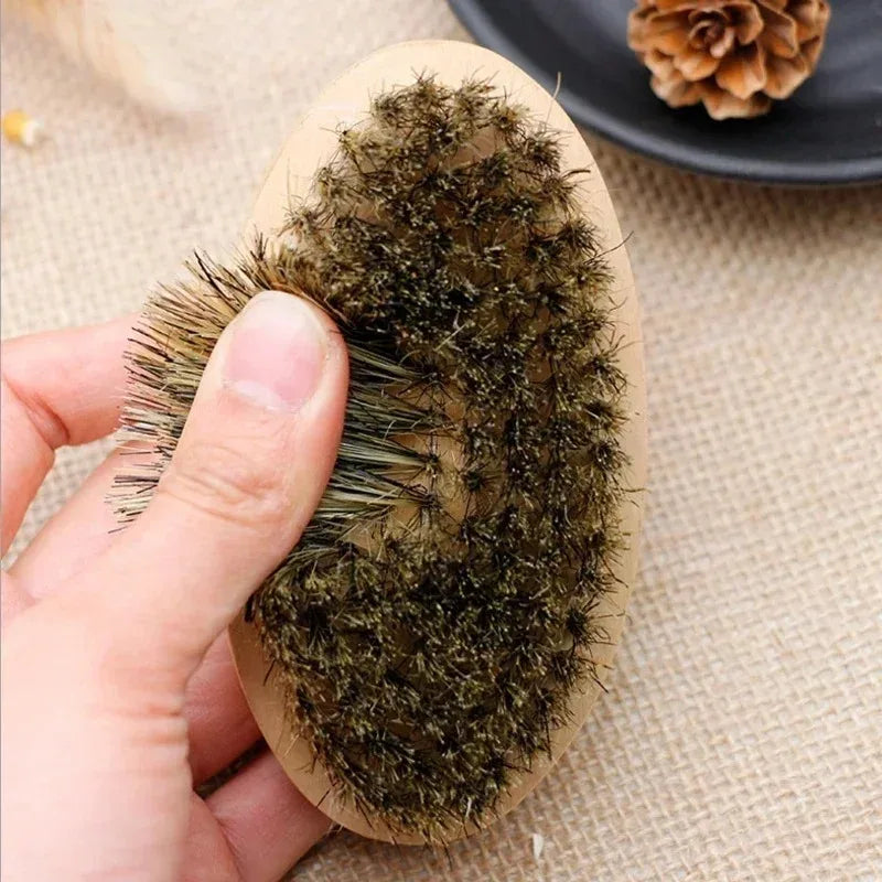 Boar Bristle Beard Brush & Comb Kit
