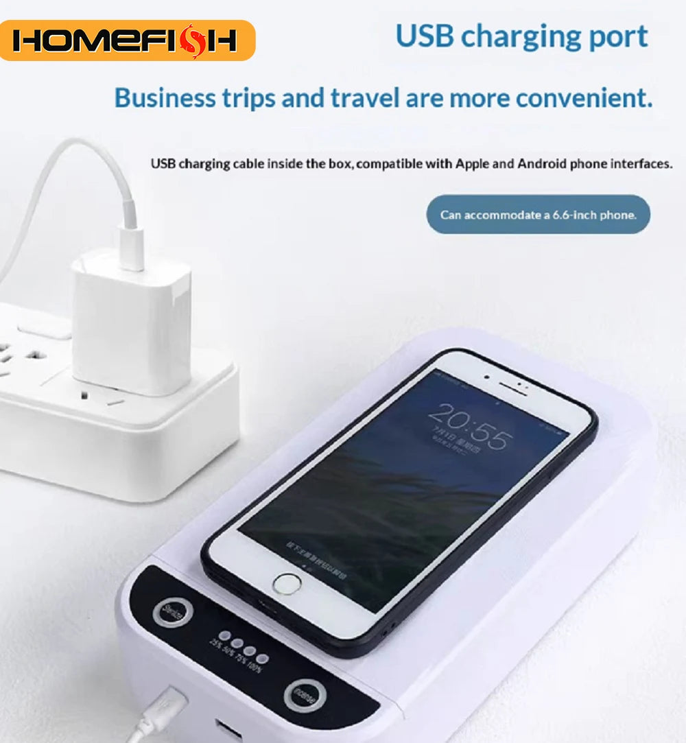 UV Sanitiser & Wireless Charger Phone Box