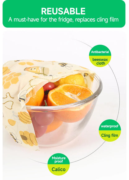 Reusable Plastic-Free Beeswax Food Wrap Roll
