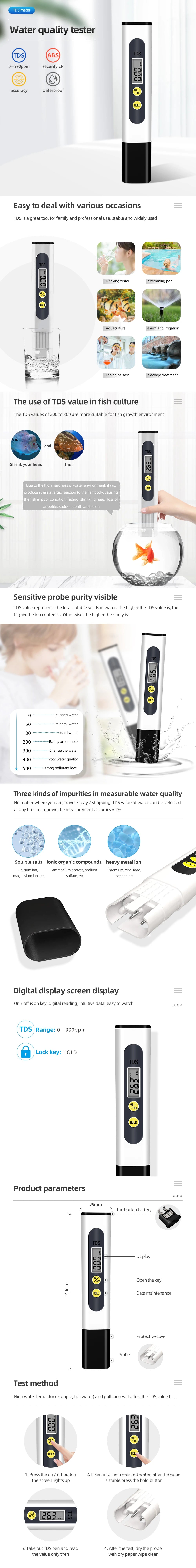 Digital TDS Meter | Water Contaminant Tester