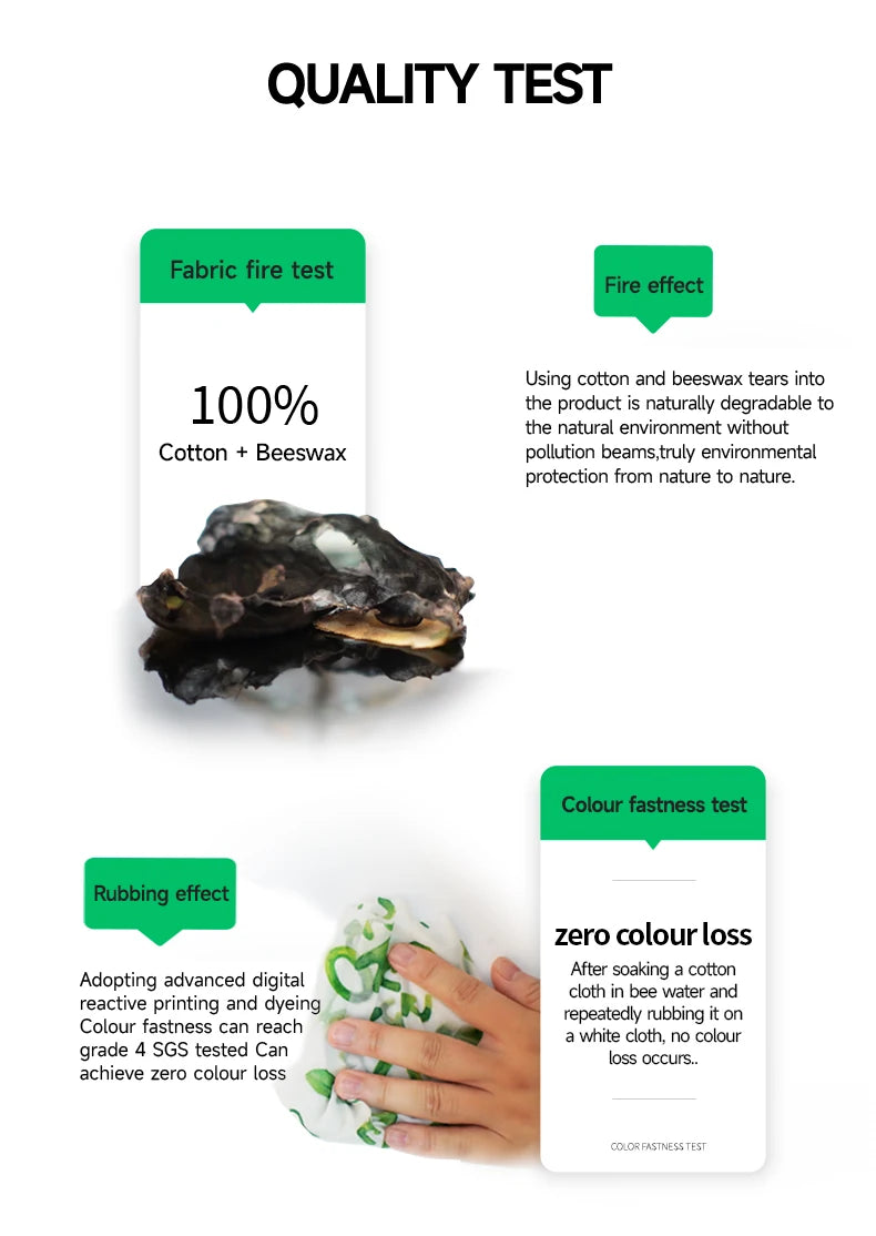 Reusable Plastic-Free Beeswax Food Wrap Roll