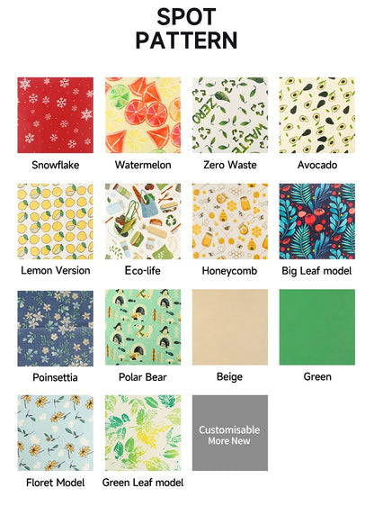 Reusable Plastic-Free Beeswax Food Wrap Roll