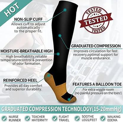 Copper Compression Socks | 6-Pack