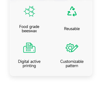 Reusable Plastic-Free Beeswax Food Wrap Roll