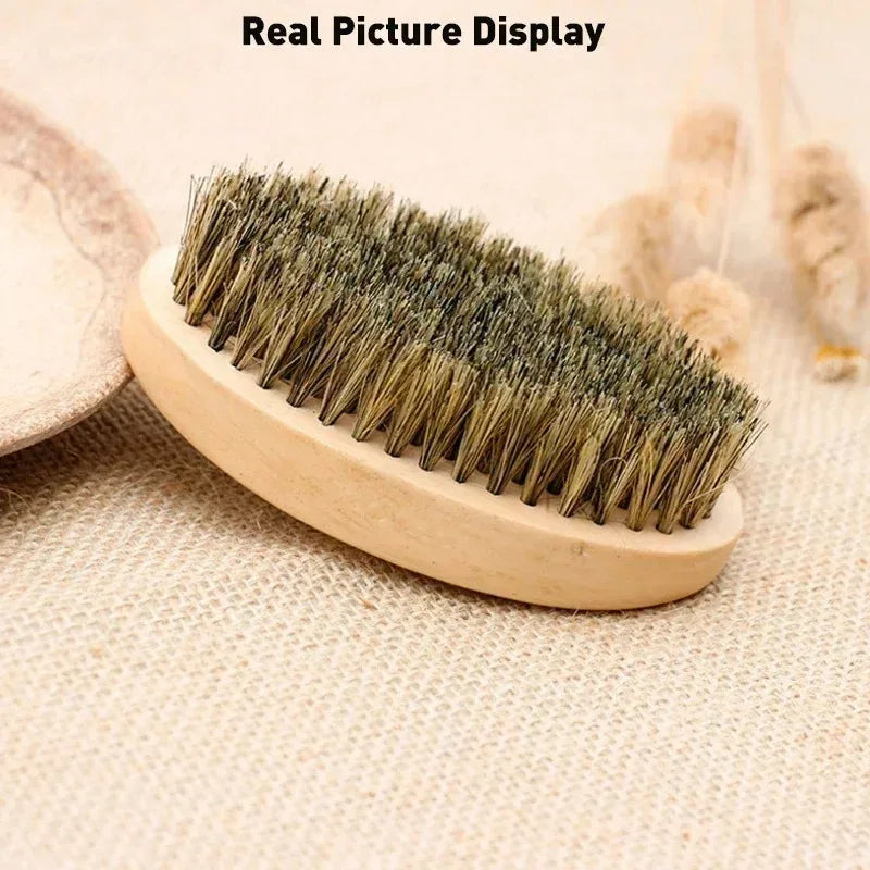 Boar Bristle Beard Brush & Comb Kit