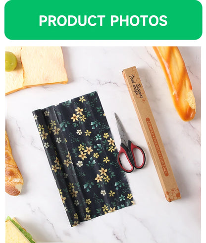 Reusable Plastic-Free Beeswax Food Wrap Roll