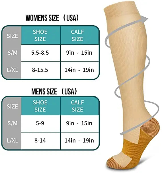 Copper Compression Socks | 6-Pack